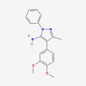 1H-Pyrazol-5-amine, 4-(3,4-dimethoxyphenyl)-3-methyl-1-phenyl-