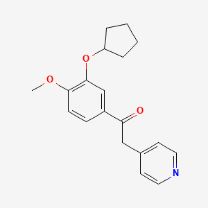 1-[3-(Cyclopentyloxy)-4-methoxyphenyl]-2-(pyridin-4-yl)ethan-1-one