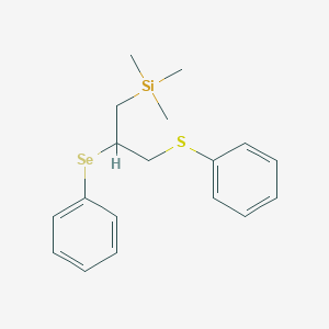 molecular formula C18H24SSeSi B14264055 Trimethyl[2-(phenylselanyl)-3-(phenylsulfanyl)propyl]silane CAS No. 137258-87-8