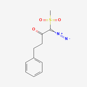 1-Diazonio-1-(methanesulfonyl)-4-phenylbut-1-en-2-olate