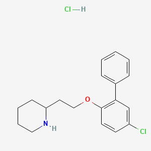 molecular formula C19H23Cl2NO B1426420 2-{2-[(5-氯[1,1'-联苯]-2-基)氧基]-乙基}哌啶盐酸盐 CAS No. 1219956-94-1