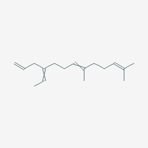 molecular formula C17H28 B14264282 4-Ethylidene-8,12-dimethyltrideca-1,7,11-triene CAS No. 175390-78-0