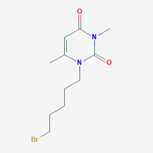 2,4(1H,3H)-Pyrimidinedione, 1-(5-bromopentyl)-3,6-dimethyl-