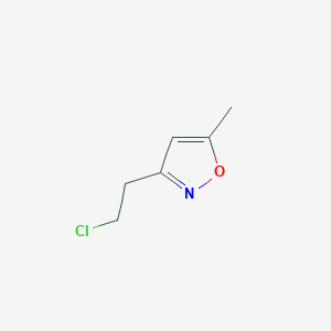 molecular formula C6H8ClNO B1426438 3-(2-氯乙基)-5-甲基异恶唑 CAS No. 14775-98-5