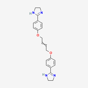 2-[4-[4-[4-(4,5-dihydro-1H-imidazol-2-yl)phenoxy]but-2-enoxy]phenyl]-4,5-dihydro-1H-imidazole