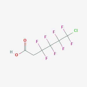 molecular formula C6H3ClF8O2 B14264459 Hexanoic acid, 6-chloro-3,3,4,4,5,5,6,6-octafluoro- CAS No. 131118-32-6