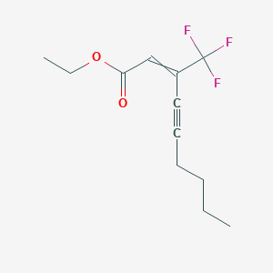 Ethyl 3-(trifluoromethyl)non-2-en-4-ynoate