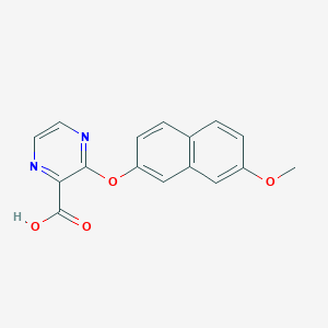 molecular formula C16H12N2O4 B1426455 3-[(7-甲氧基-2-萘基)氧基]吡嗪-2-羧酸 CAS No. 1228552-69-9