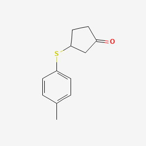 3-[(4-Methylphenyl)sulfanyl]cyclopentan-1-one