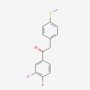 1-(3,4-Difluorophenyl)-2-[4-(methylsulfanyl)phenyl]ethan-1-one