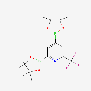 B1426460 6-Trifluoromethylpyridine-2,4-diboronic acid, pinacol ester CAS No. 1622217-15-5