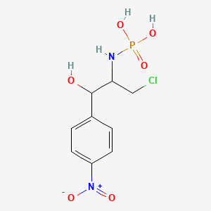 N-[3-Chloro-1-hydroxy-1-(4-nitrophenyl)propan-2-yl]phosphoramidic acid