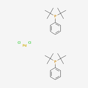 B1426461 Dichlorobis(di-tert-butylphenylphosphine)palladium(II) CAS No. 34409-44-4