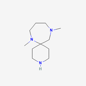 molecular formula C11H23N3 B1426463 7,11-二甲基-3,7,11-三氮杂螺[5.6]十二烷 CAS No. 1308384-48-6
