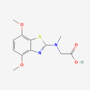 B1426464 N-(4,7-dimethoxy-1,3-benzothiazol-2-yl)-N-methylglycine CAS No. 1352999-58-6