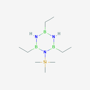 molecular formula C9H26B3N3Si B14264649 2,4,6-Triethyl-1-(trimethylsilyl)-1,3,5,2,4,6-triazatriborinane CAS No. 136237-60-0