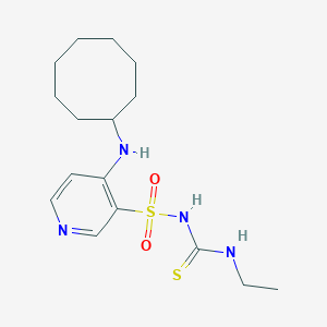 B142647 1-[4-(Cyclooctylamino)pyridin-3-yl]sulfonyl-3-ethylthiourea CAS No. 137783-17-6
