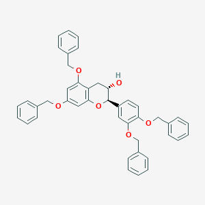 molecular formula C43H38O6 B142648 (2R-反式)-2-(3,4-双(苯甲氧基)苯基)-3,4-二氢-5,7-双(苯甲氧基)-2H-1-苯并吡喃-3-醇 CAS No. 20728-73-8