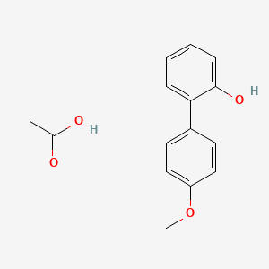 Acetic acid;2-(4-methoxyphenyl)phenol