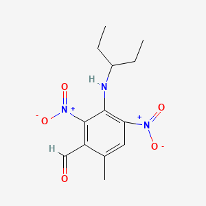 Benzaldehyde, 3-((1-ethylpropyl)amino)-6-methyl-2,4-dinitro-