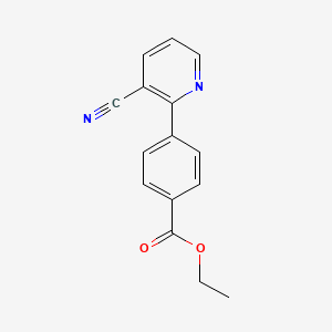 molecular formula C15H12N2O2 B1426486 4-(3-Cyano-pyridin-2-yl)-benzoic acid ethyl ester CAS No. 1208081-99-5
