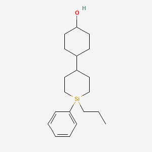 4-(1-Phenyl-1-propylsilinan-4-yl)cyclohexan-1-ol