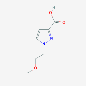 molecular formula C7H10N2O3 B1426492 1-(2-Methoxyethyl)-1H-pyrazole-3-carboxylic acid CAS No. 936249-32-0