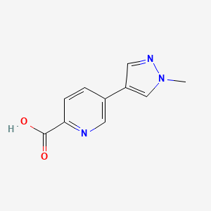 molecular formula C10H9N3O2 B1426493 5-(1-甲基-1H-吡唑-4-基)-吡啶-2-羧酸 CAS No. 1174324-58-3