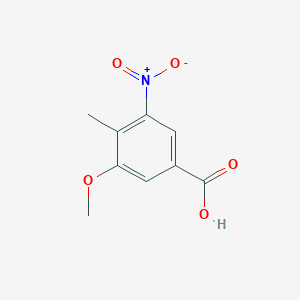 molecular formula C9H9NO5 B1426499 3-Methoxy-4-methyl-5-nitrobenzoic acid CAS No. 1002110-78-2