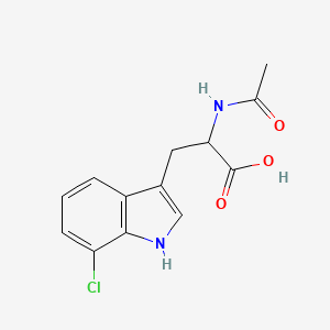 molecular formula C13H13ClN2O3 B1426501 2-acetamido-3-(7-chloro-1H-indol-3-yl)propanoic acid CAS No. 77290-47-2