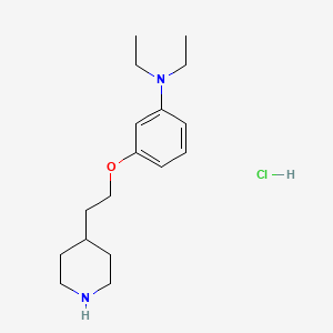 B1426519 N,N-Diethyl-3-[2-(4-piperidinyl)ethoxy]aniline hydrochloride CAS No. 1219967-89-1