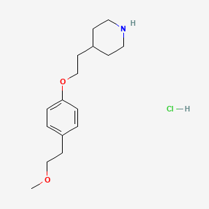 B1426520 4-{2-[4-(2-Methoxyethyl)phenoxy]ethyl}piperidine hydrochloride CAS No. 1219964-34-7