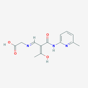 2-[[(Z)-3-hydroxy-2-[(6-methylpyridin-2-yl)carbamoyl]but-2-enylidene]amino]acetic acid