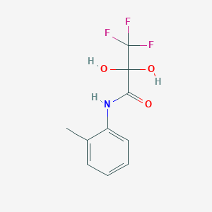 Propanamide, 3,3,3-trifluoro-2,2-dihydroxy-N-(2-methylphenyl)-