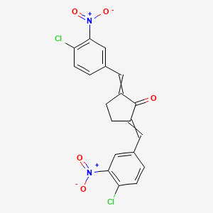 2,5-Bis[(4-chloro-3-nitrophenyl)methylidene]cyclopentan-1-one