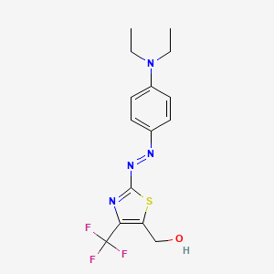 [2-{(E)-[4-(Diethylamino)phenyl]diazenyl}-4-(trifluoromethyl)-1,3-thiazol-5-yl]methanol