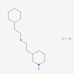 molecular formula C15H30ClNO B1426528 3-[2-(2-Cyclohexylethoxy)ethyl]piperidine hydrochloride CAS No. 1219979-93-7