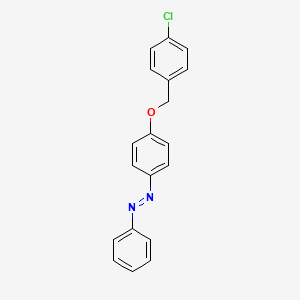 molecular formula C19H15ClN2O B14265323 Diazene, [4-[(4-chlorophenyl)methoxy]phenyl]phenyl- CAS No. 188677-16-9