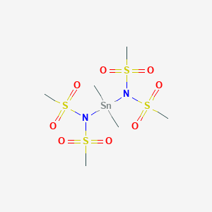 N,N'-(Dimethylstannanediyl)bis[N-(methanesulfonyl)methanesulfonamide]