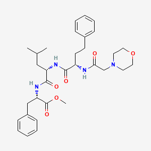 molecular formula C32H44N4O6 B1426548 (S)-Methyl 2-((S)-4-Methyl-2-((S)-2-(2-MorpholinoacetaMido)-4-phenylbutanaMido)pentanaMido)-3-phenylpropanoate CAS No. 1140908-89-9