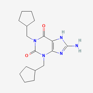 1H-Purine-2,6-dione, 8-amino-1,3-bis(cyclopentylmethyl)-3,7-dihydro-