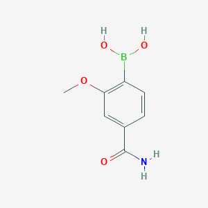 molecular formula C8H10BNO4 B1426550 4-Carbamoyl-2-methoxyphenylboronic acid CAS No. 1451392-06-5