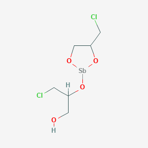 3-Chloro-2-{[4-(chloromethyl)-1,3,2-dioxastibolan-2-yl]oxy}propan-1-ol