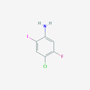 molecular formula C6H4ClFIN B1426555 4-氯-5-氟-2-碘苯胺 CAS No. 1094759-93-9