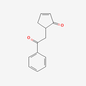 molecular formula C13H12O2 B14265550 2-Cyclopenten-1-one, 5-(2-oxo-2-phenylethyl)- CAS No. 137824-18-1