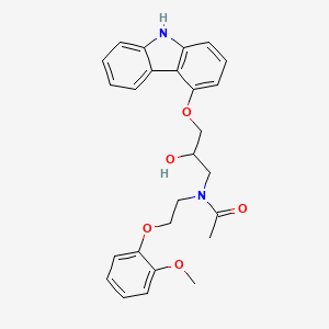 molecular formula C26H28N2O5 B1426556 N-[3-(9H-咔唑-4-氧基)-2-羟基丙基]-N-[2-(2-甲氧基苯氧基)乙基]乙酰胺 CAS No. 141353-76-6
