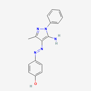 4-[2-(5-Amino-3-methyl-1-phenyl-1H-pyrazol-4-yl)hydrazinylidene]cyclohexa-2,5-dien-1-one