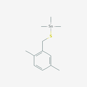 {[(2,5-Dimethylphenyl)methyl]sulfanyl}(trimethyl)stannane