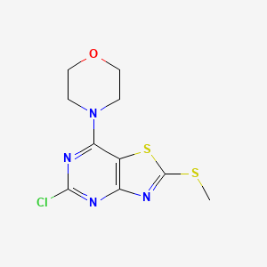 B1426568 4-(5-Chloro-2-(methylthio)thiazolo[4,5-d]pyrimidin-7-yl)morpholine CAS No. 1137279-00-5