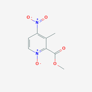 molecular formula C8H8N2O5 B1426572 3-甲基-4-硝基-1-氧代-1lambda~5~-吡啶-2-甲酸甲酯 CAS No. 1167056-52-1